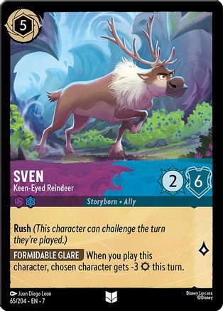 Sven - Keen-Eyed Reindeer (65/204) [Archazias Island] Cold Foil Lorcana Single Disney