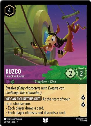 Kuzco - Panicked Llama (71/204) [Archazias Island] Cold Foil Lorcana Single Disney