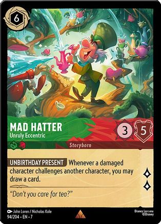 Mad Hatter - Unruly Eccentric (94/204) [Archazias Island] Lorcana Single Disney