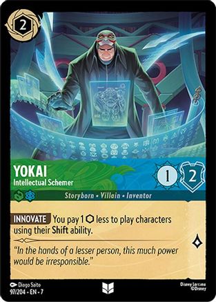 Yokai - Intellectual Schemer (97/204) [Archazias Island] Cold Foil Lorcana Single Disney