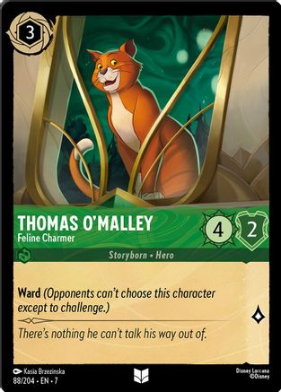 Thomas O'Malley - Feline Charmer (88/204) [Archazias Island] Lorcana Single Disney