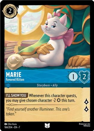 Marie - Favored Kitten (166/204) [Archazias Island] Cold Foil Lorcana Single Disney