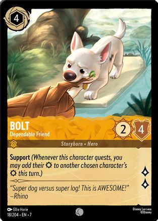 Bolt - Dependable Friend (18/204) [Archazias Island] Cold Foil Lorcana Single Disney
