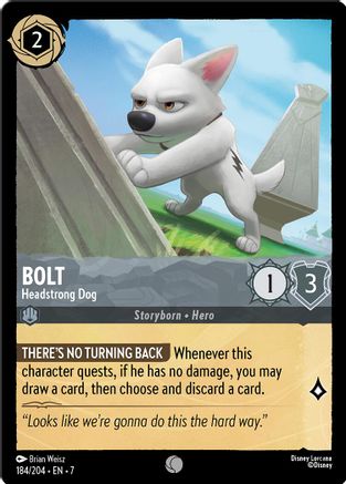 Bolt - Headstrong Dog (184/204) [Archazias Island] Lorcana Single Disney
