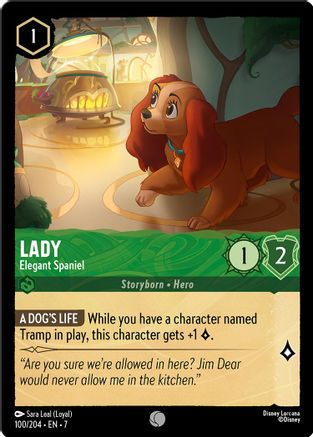 Lady - Elegant Spaniel (100/204) [Archazias Island] Lorcana Single Disney