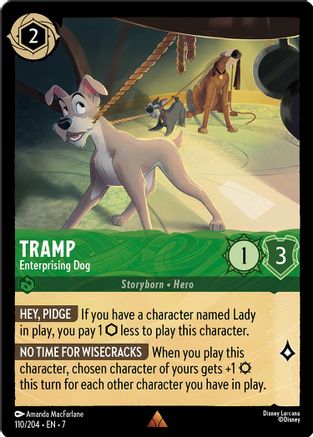 Tramp - Enterprising Dog (110/204) [Archazias Island] Cold Foil Lorcana Single Disney
