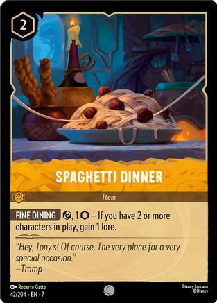 Spaghetti Dinner (42/204) [Archazias Island] Cold Foil Lorcana Single Disney