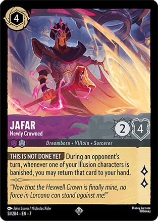 Jafar - Newly Crowned (51/204) [Archazias Island] Cold Foil Lorcana Single Disney