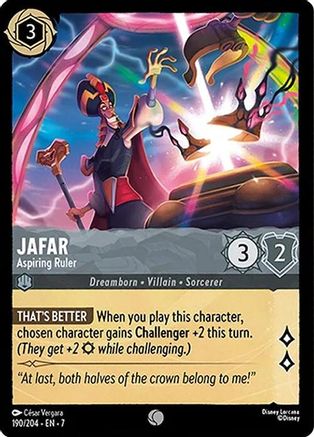 Jafar - Aspiring Ruler (190/204) [Archazias Island] Cold Foil Lorcana Single Disney