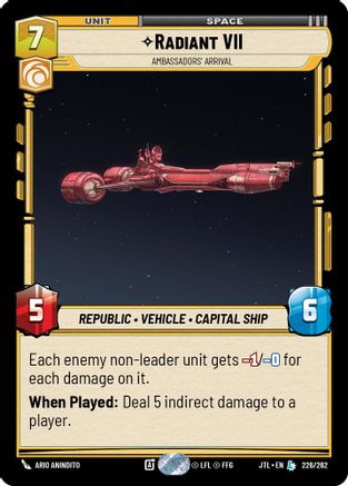 Radiant VII - Ambassadors' Arrival (226/262) [Jump to Lightspeed] Star Wars: Unlimited Single Disney