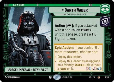 Darth Vader - Victor Squadron Leader (006/262) [Jump to Lightspeed] Star Wars: Unlimited Single Disney