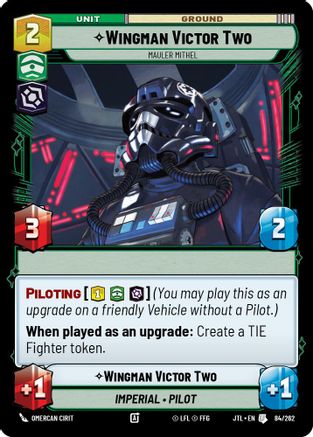 Wingman Victor Two - Mauler Mithel (084/262) [Jump to Lightspeed] Star Wars: Unlimited Single Disney