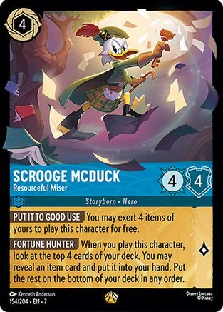 Scrooge McDuck - Resourceful Miser (154/204) [Archazias Island] Lorcana Single Disney