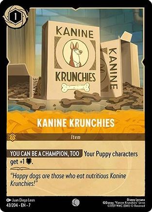 Kanine Krunchies (43/204) [Archazias Island] Cold Foil Lorcana Single Disney