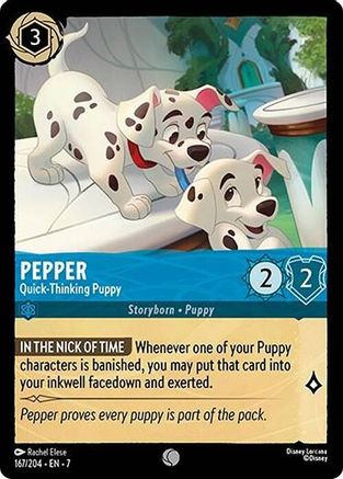 Pepper - Quick-Thinking Puppy (167/204) [Archazias Island] Cold Foil Lorcana Single Disney