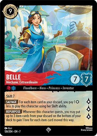 Belle - Mechanic Extraordinaire (126/204) [Archazias Island] Cold Foil Lorcana Single Disney