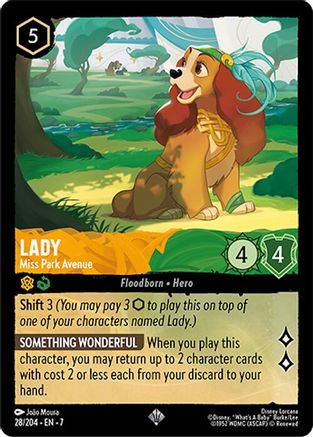 Lady - Miss Park Avenue (28/204) [Archazias Island] Cold Foil Lorcana Single Disney