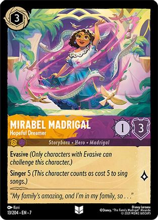Mirabel Madrigal - Hopeful Dreamer (13/204) [Archazias Island] Lorcana Single Disney