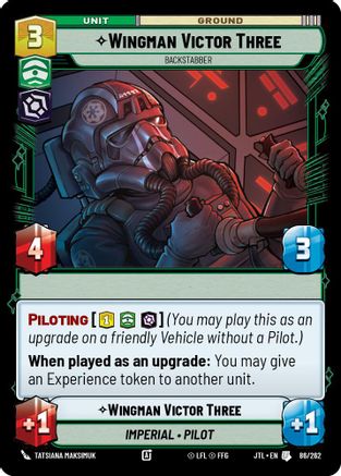 Wingman Victor Three - Backstabber (086/262) [Jump to Lightspeed] Star Wars: Unlimited Single Disney