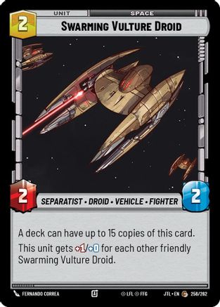 Swarming Vulture Droid (256/262) [Jump to Lightspeed] Star Wars: Unlimited Single Disney