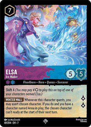 Elsa - Ice Maker (69/204) [Archazias Island] Cold Foil Lorcana Single Disney