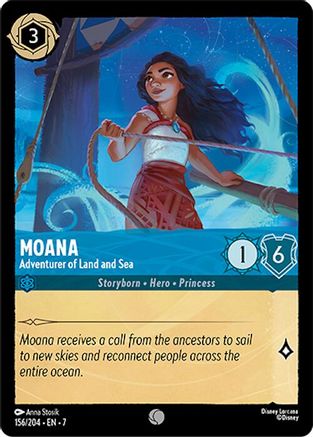 Moana - Adventurer of Land and Sea (156/204) [Archazias Island] Cold Foil Lorcana Single Disney