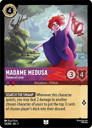 Madame Medusa - Diamond Lover (53/204) [Archazias Island] Cold Foil Lorcana Single Disney