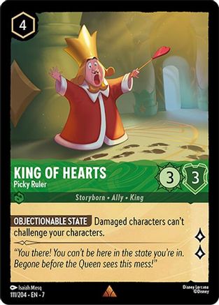 King of Hearts - Picky Ruler (111/204) [Archazias Island] Cold Foil Lorcana Single Disney