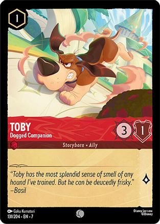 Toby - Dogged Companion (131/204) [Archazias Island] Cold Foil Lorcana Single Disney