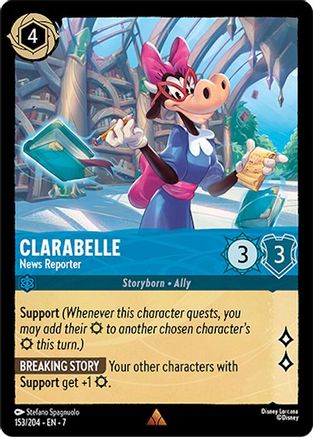 Clarabelle - News Reporter (153/204) [Archazias Island] Cold Foil Lorcana Single Disney