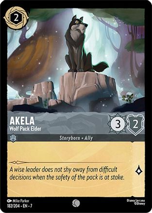 Akela - Wolf Pack Elder (182/204) [Archazias Island] Cold Foil Lorcana Single Disney
