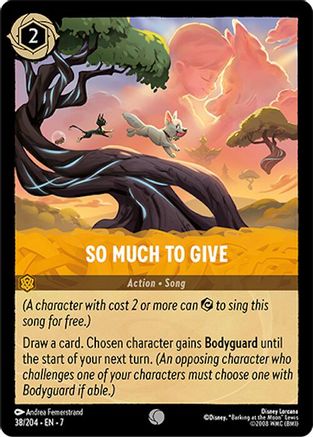 So Much to Give (38/204) [Archazias Island] Cold Foil Lorcana Single Disney