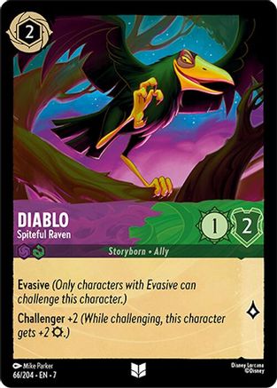 Diablo - Spiteful Raven (66/204) [Archazias Island] Cold Foil Lorcana Single Disney