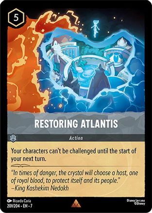 Restoring Atlantis (201/204) [Archazias Island] Cold Foil Lorcana Single Disney