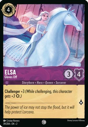 Elsa - Gloves Off (Errata Version) (39/204) [Rise of the Floodborn] Lorcana Single Disney