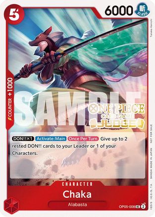 Chaka (Judge Pack Vol. 5) (OP05-008) [One Piece Promotion Cards] Foil One Piece Single Bandai