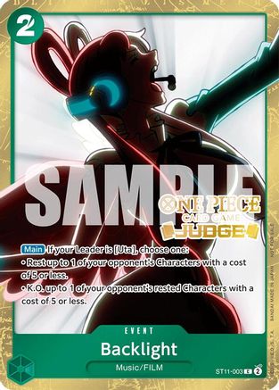 Backlight (Judge Pack Vol. 5) (ST11-003) [One Piece Promotion Cards] Foil One Piece Single Bandai