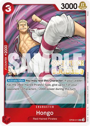 Hongo (Judge Pack Vol. 5) (OP09-011) [One Piece Promotion Cards] Foil One Piece Single Bandai