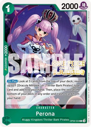 Perona (Judge Pack Vol. 5) (OP09-034) [One Piece Promotion Cards] Foil One Piece Single Bandai