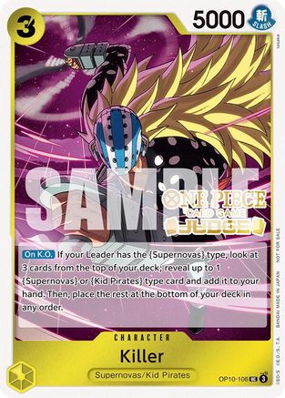 Killer (Judge Pack Vol. 5) (OP10-106) [One Piece Promotion Cards] Foil One Piece Single Bandai