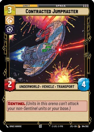 Contracted Jumpmaster (184/262) [Jump to Lightspeed] Star Wars: Unlimited Single Disney