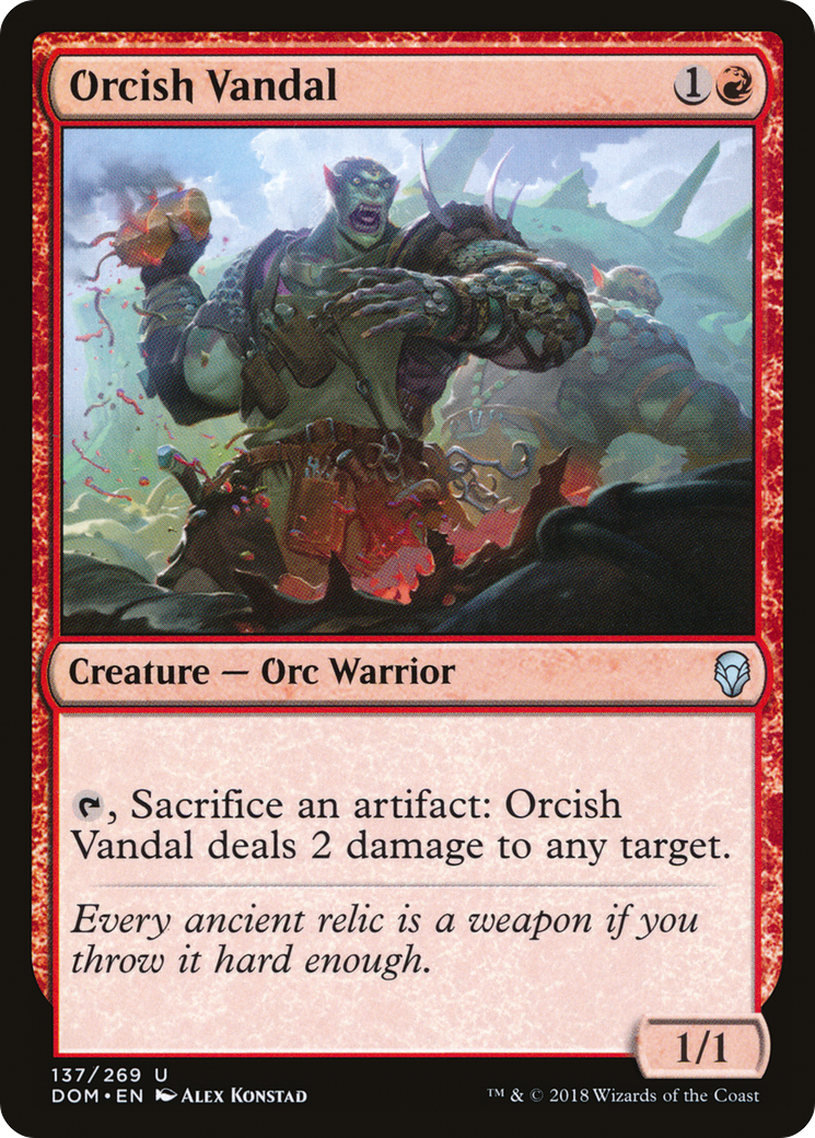 Orcish Vandal (DOM-137) [Dominaria] MTG Single Wizards of the Coast