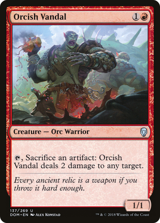 Orcish Vandal (DOM-137) [Dominaria] MTG Single Wizards of the Coast