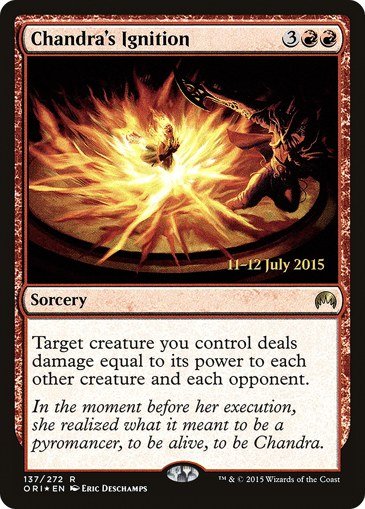 Chandra's Ignition (PRE-137) [Magic Origins Promos] Foil MTG Single Wizards of the Coast