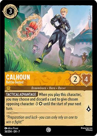 Calhoun - Battle-Tested (36/204) [Archazias Island] Cold Foil Lorcana Single Disney
