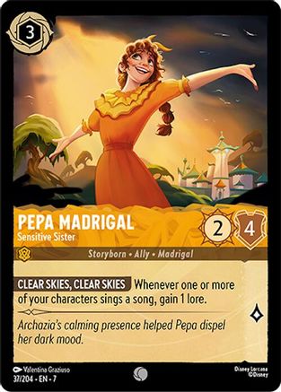 Pepa Madrigal - Sensitive Sister (37/204) [Archazias Island] Lorcana Single Disney