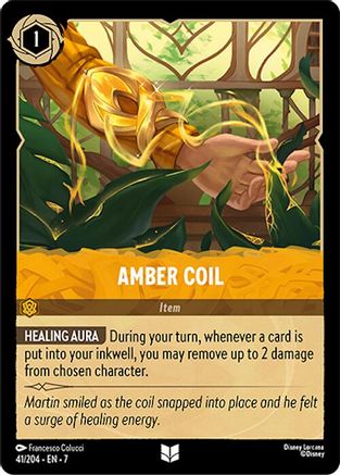 Amber Coil (41/204) [Archazias Island] Cold Foil Lorcana Single Disney