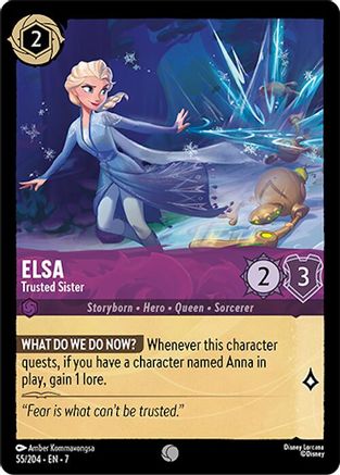 Elsa - Trusted Sister (55/204) [Archazias Island] Cold Foil Lorcana Single Disney