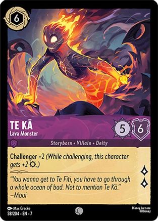 Te Ka - Lava Monster (58/204) [Archazias Island] Cold Foil Lorcana Single Disney