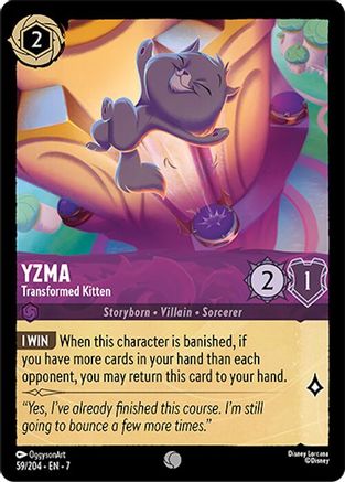 Yzma - Transformed Kitten (59/204) [Archazias Island] Lorcana Single Disney